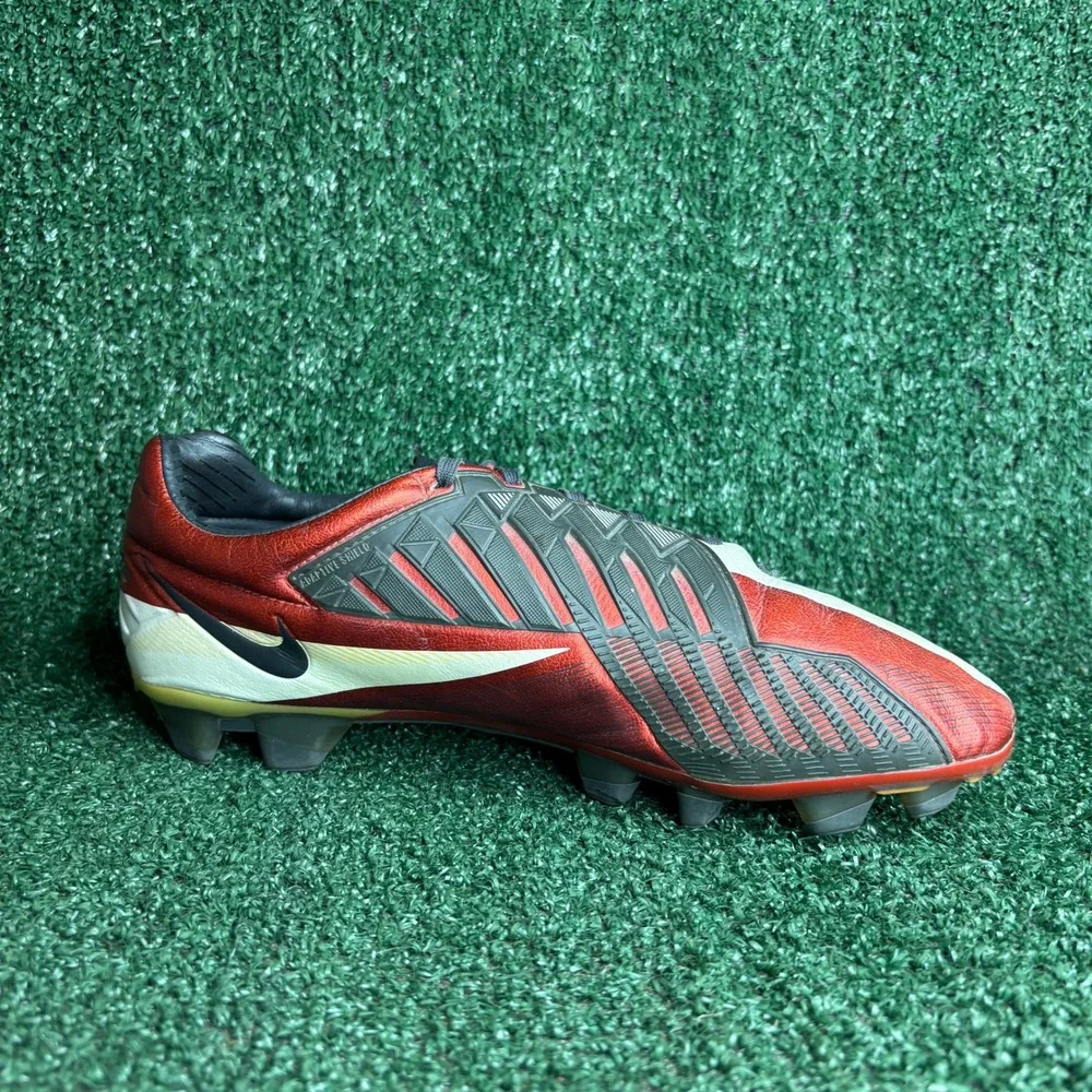 Nike T90 Laser IV FG Kanga-Lite Football Soccer Cleats Boots Red Black Mens Sz 9